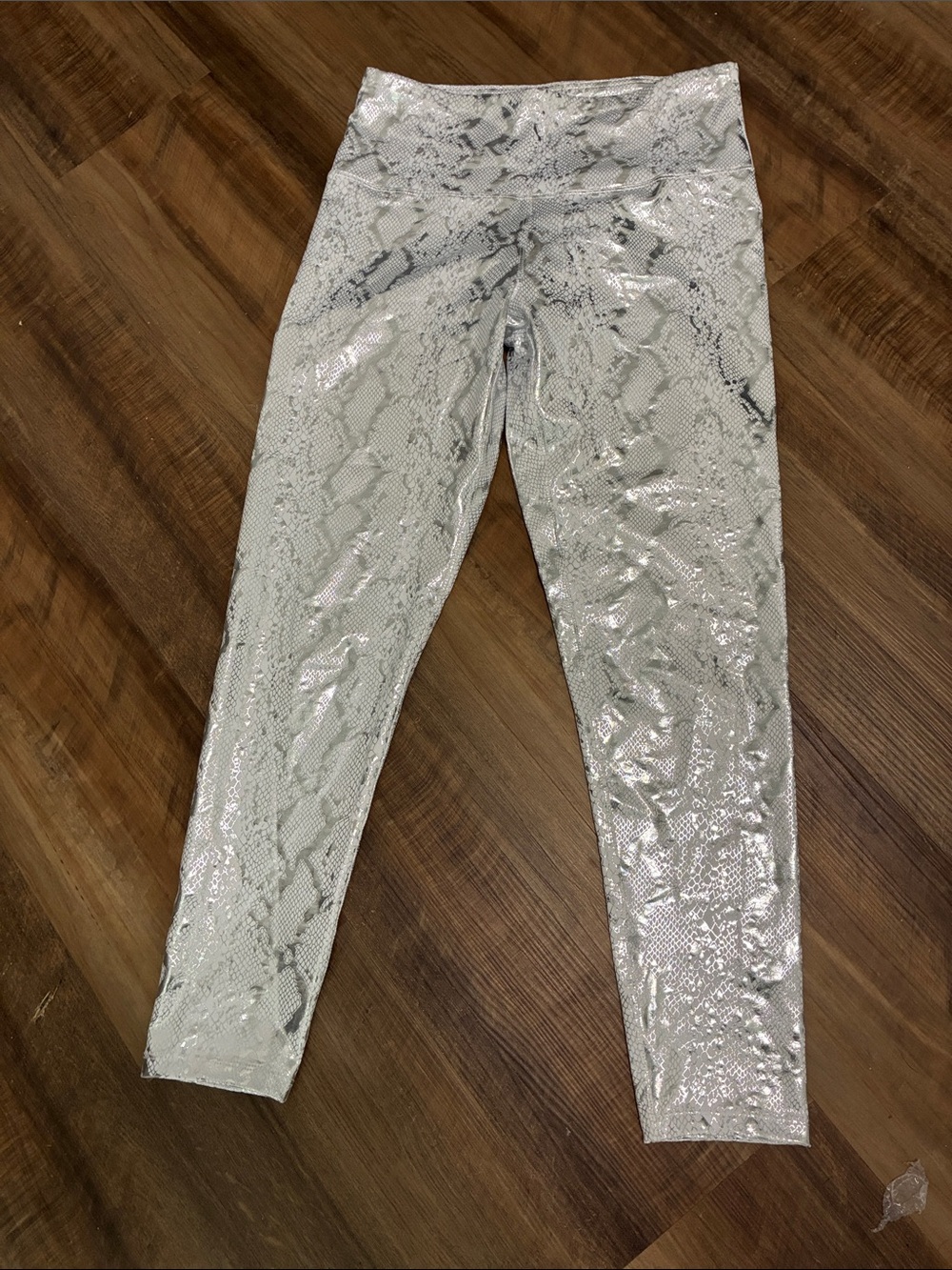 Kyodan Silver Snake-Print High-Waist Leggings